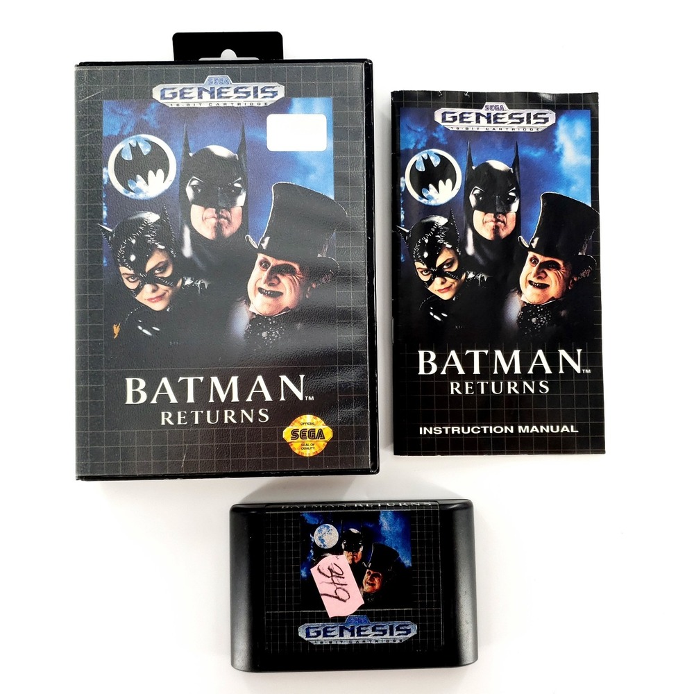 Batman Returns (Sega Genesis, 1992) Authentic Complete Tested & Works